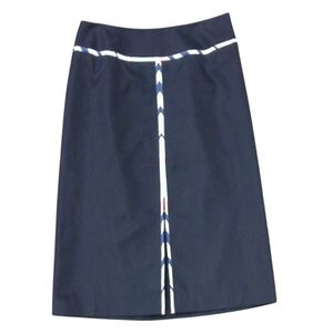 Ann Taylor Lined Skirt with Chevron Trim